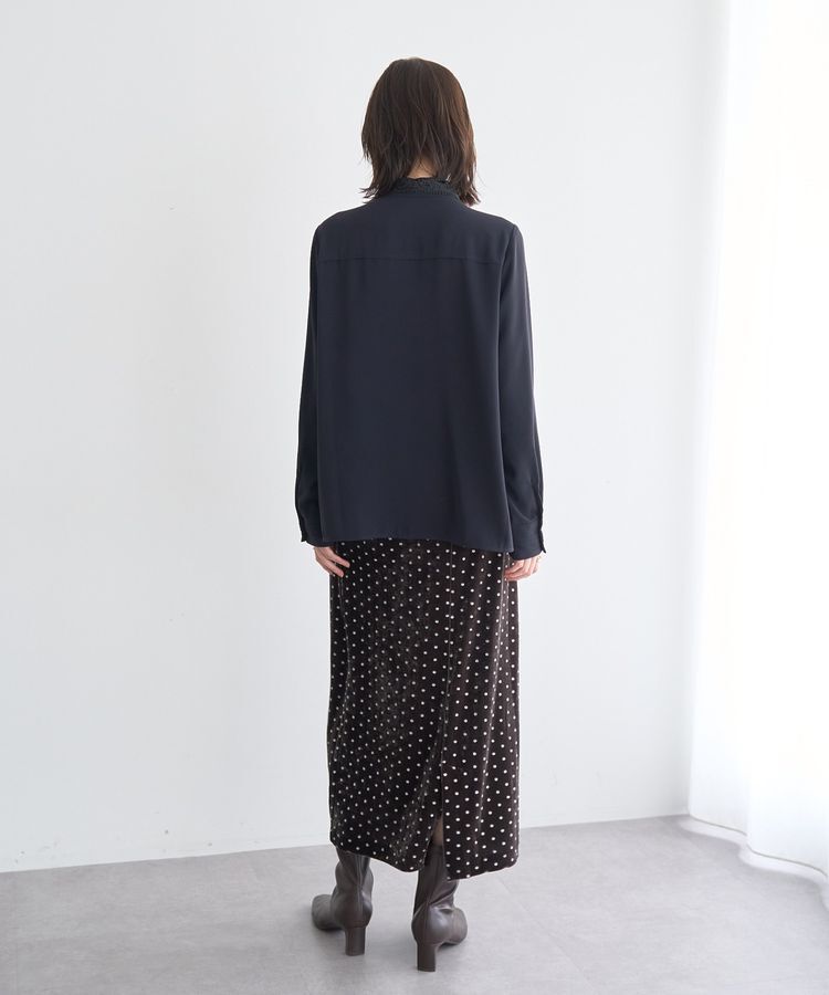 YECCA VECCA「グリッタードットベロアナロースカート」|スカート|