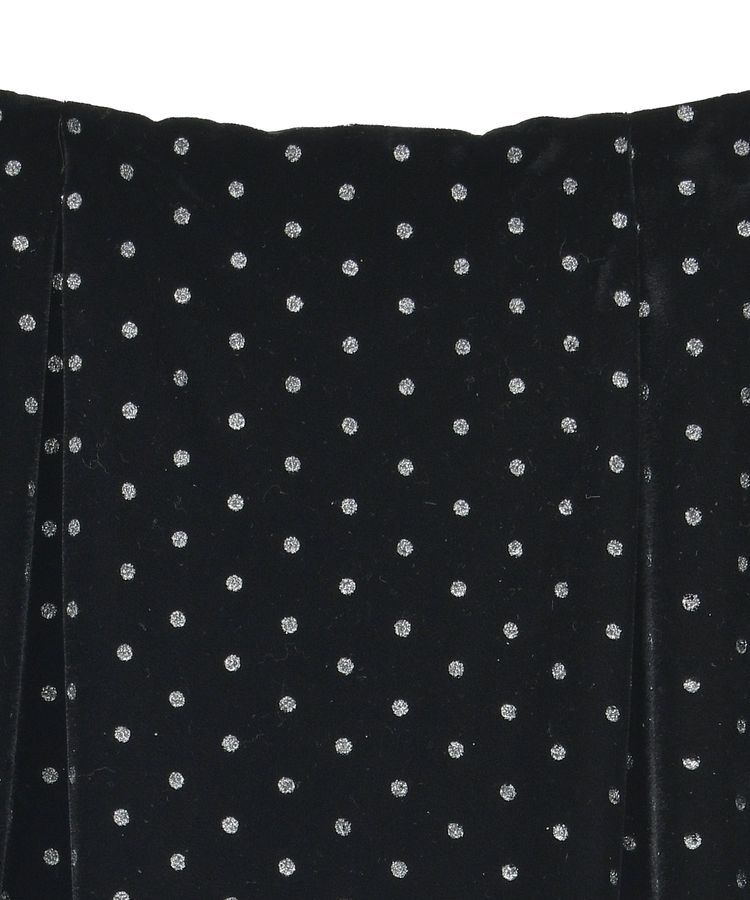 YECCA VECCA「グリッタードットベロアナロースカート」|スカート|