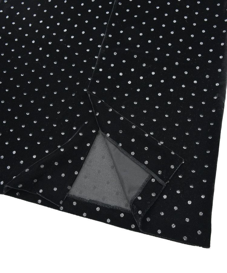 YECCA VECCA「グリッタードットベロアナロースカート」|スカート|