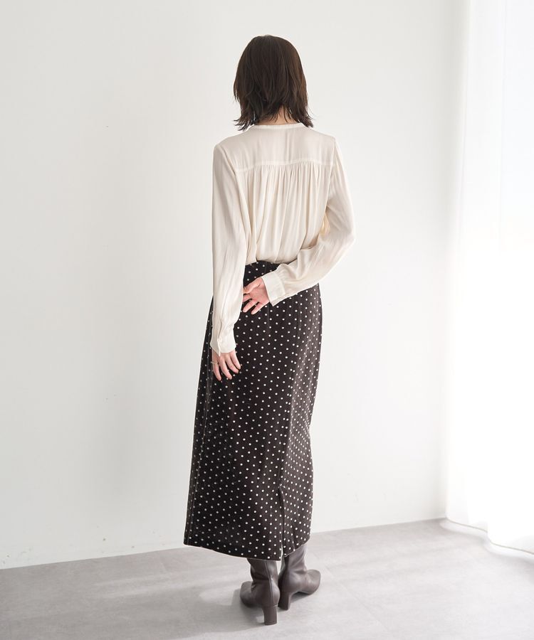 YECCA VECCA「グリッタードットベロアナロースカート」|スカート|