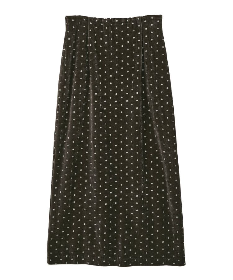 YECCA VECCA「グリッタードットベロアナロースカート」|スカート|