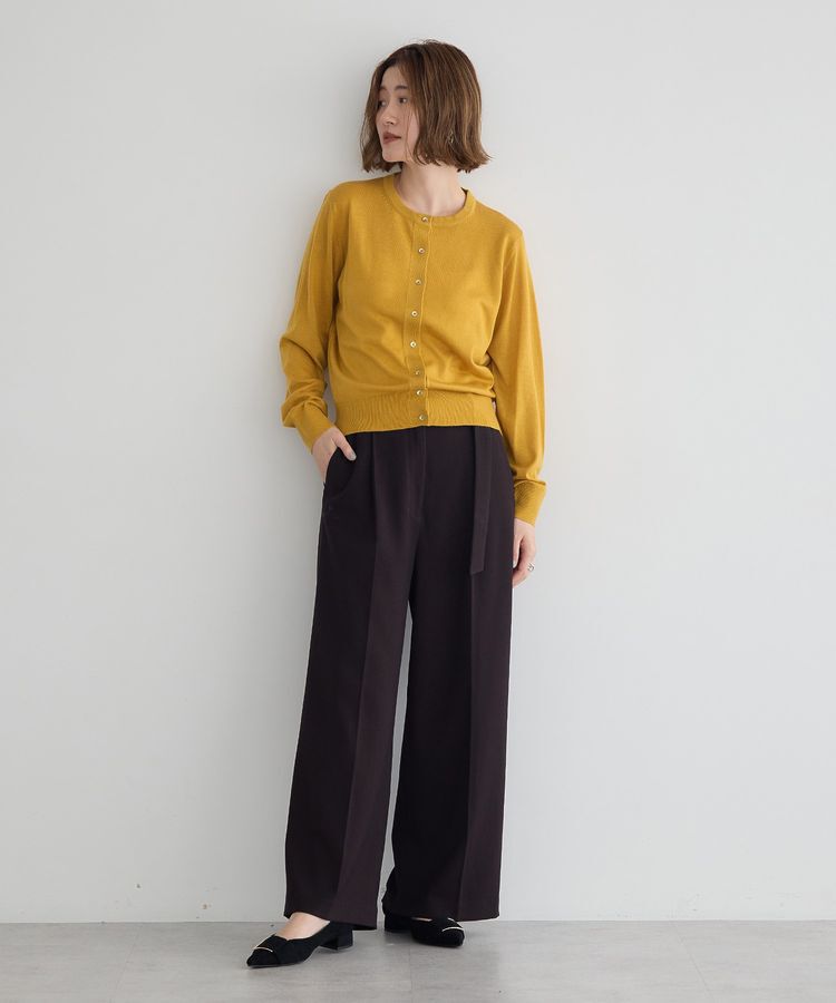 YECCA VECCA「金釦クルーネックカーディガン」|カーディガン|