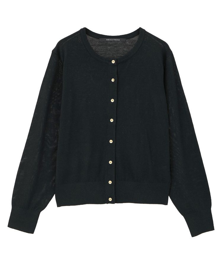 YECCA VECCA「金釦クルーネックカーディガン」|カーディガン|