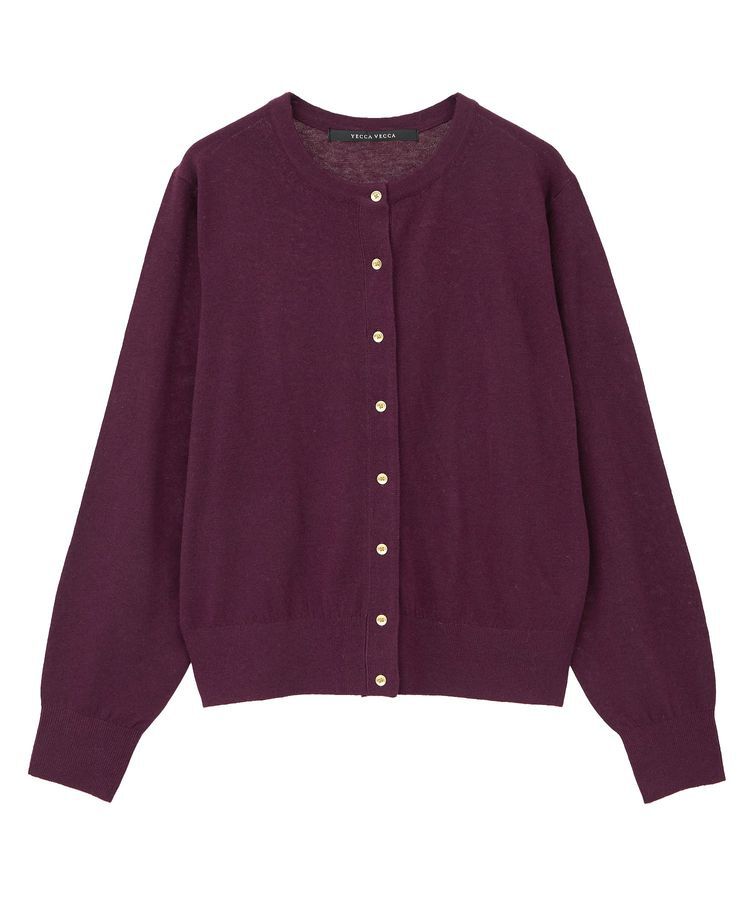 YECCA VECCA「金釦クルーネックカーディガン」|カーディガン|