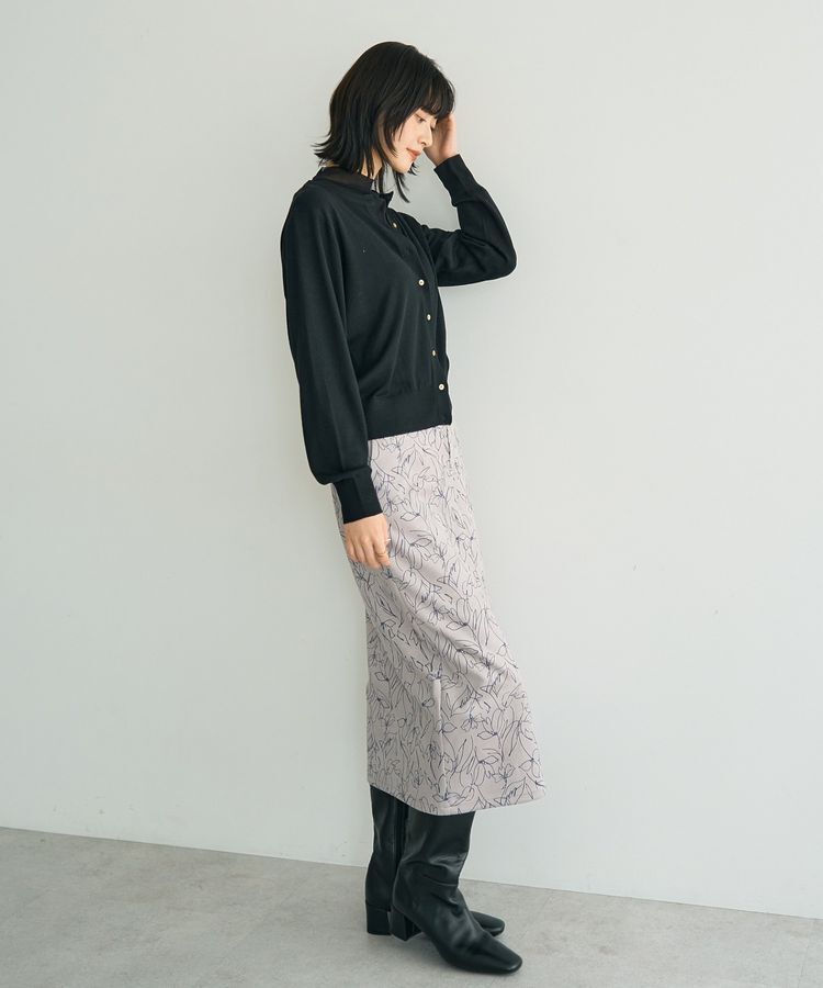 YECCA VECCA「金釦クルーネックカーディガン」|カーディガン|