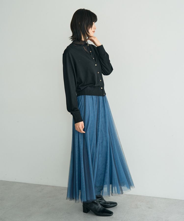 YECCA VECCA「金釦クルーネックカーディガン」|カーディガン|