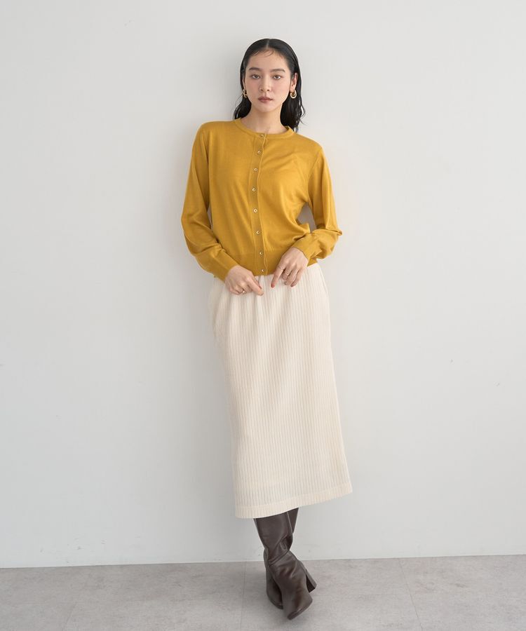 YECCA VECCA「金釦クルーネックカーディガン」|カーディガン|