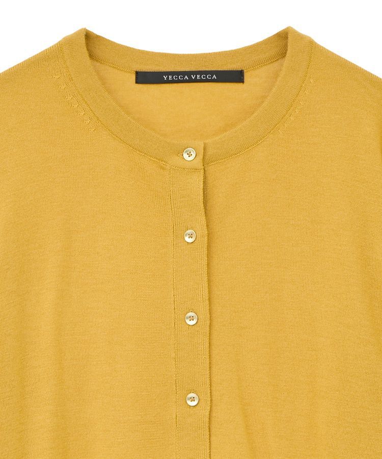 YECCA VECCA「金釦クルーネックカーディガン」|カーディガン|