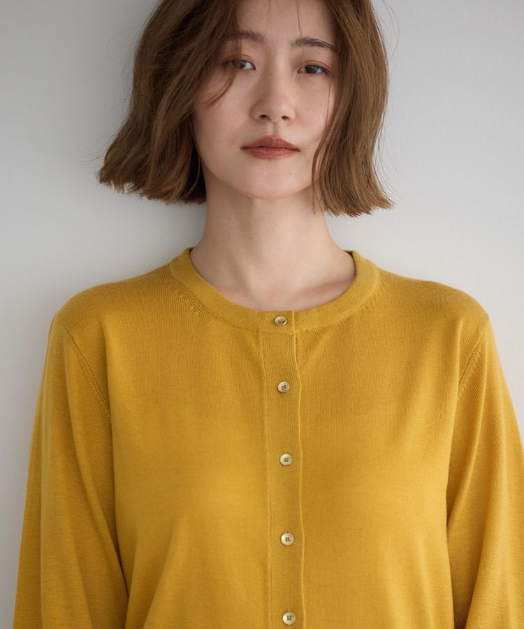 YECCA VECCA「金釦クルーネックカーディガン」|カーディガン|
