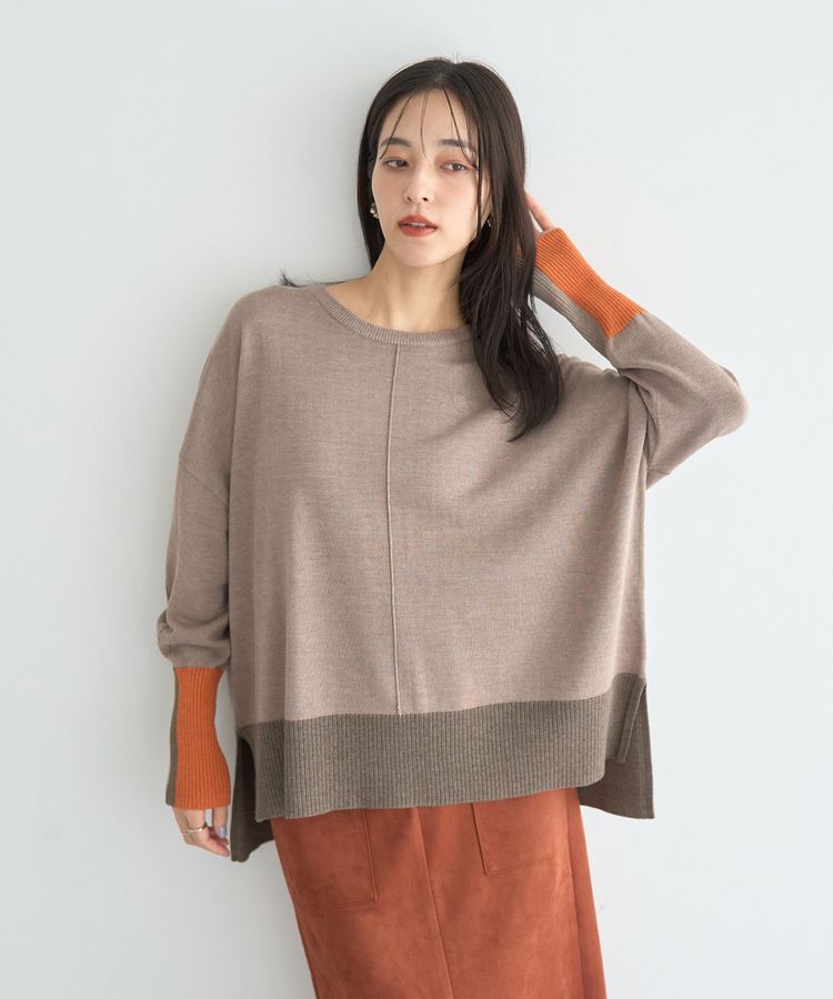 YECCA VECCA「カラーブロッキングニット」|ニット・セーター|