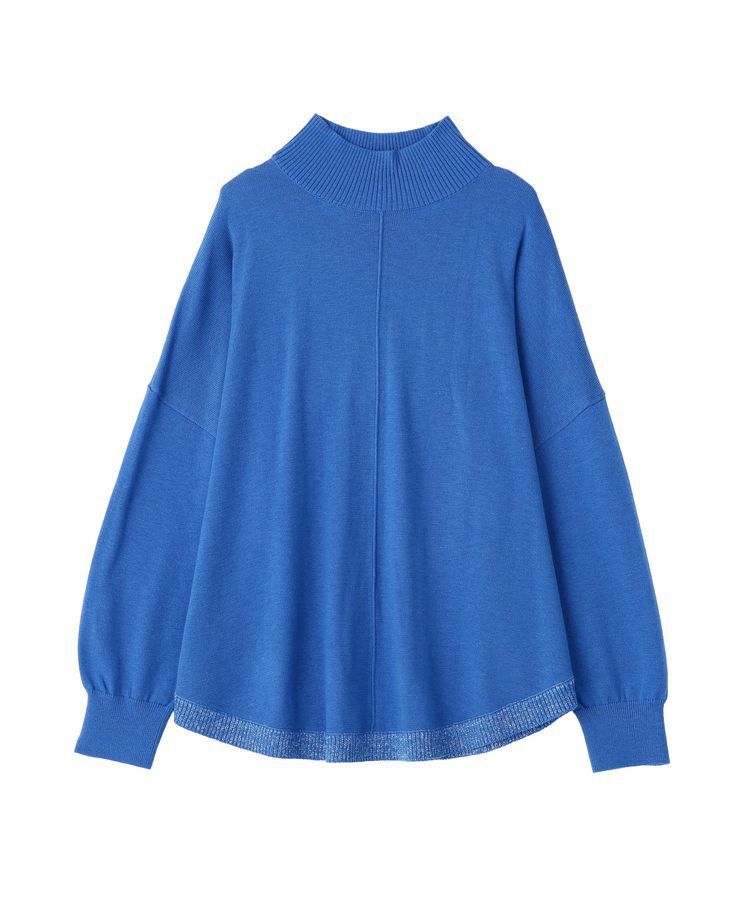 YECCA VECCA「裾ラメMIXラウンドヘムニット」|ニット・セーター|Blue