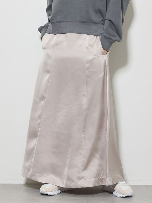 GARAGE OF GOOD CLOTHING「マットサテンスカート」|スカート|Light beige