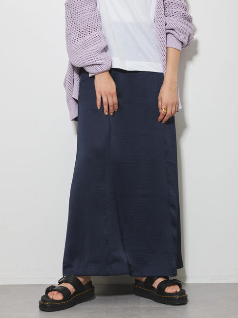 GARAGE OF GOOD CLOTHING「マットサテンスカート」|スカート|Navy