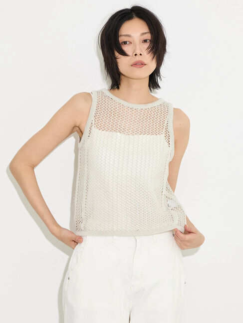 GARAGE OF GOOD CLOTHING「メッシュノースリーブプルオーバー」|Tシャツ・カットソー|Light Gray