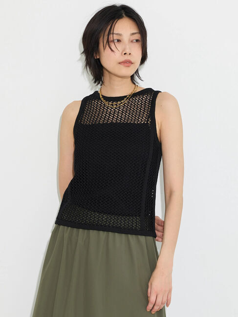 GARAGE OF GOOD CLOTHING「メッシュノースリーブプルオーバー」|Tシャツ・カットソー|Black