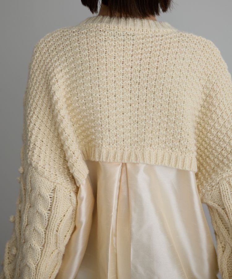 GARAGE OF GOOD CLOTHING「【TORRAZZO DONNA】ケーブルニット&times;ブラウス」|ニット・セーター|