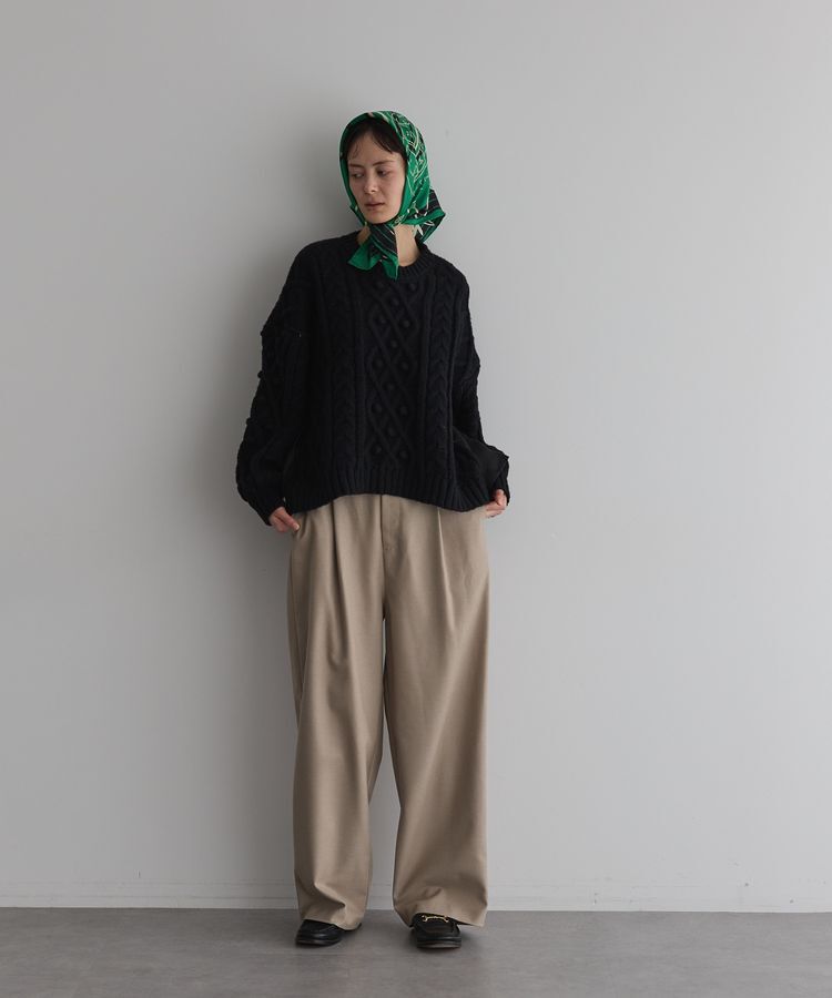 GARAGE OF GOOD CLOTHING「【TORRAZZO DONNA】ケーブルニット&times;ブラウス」|ニット・セーター|