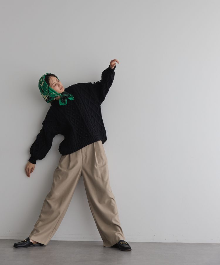 GARAGE OF GOOD CLOTHING「【TORRAZZO DONNA】ケーブルニット&times;ブラウス」|ニット・セーター|