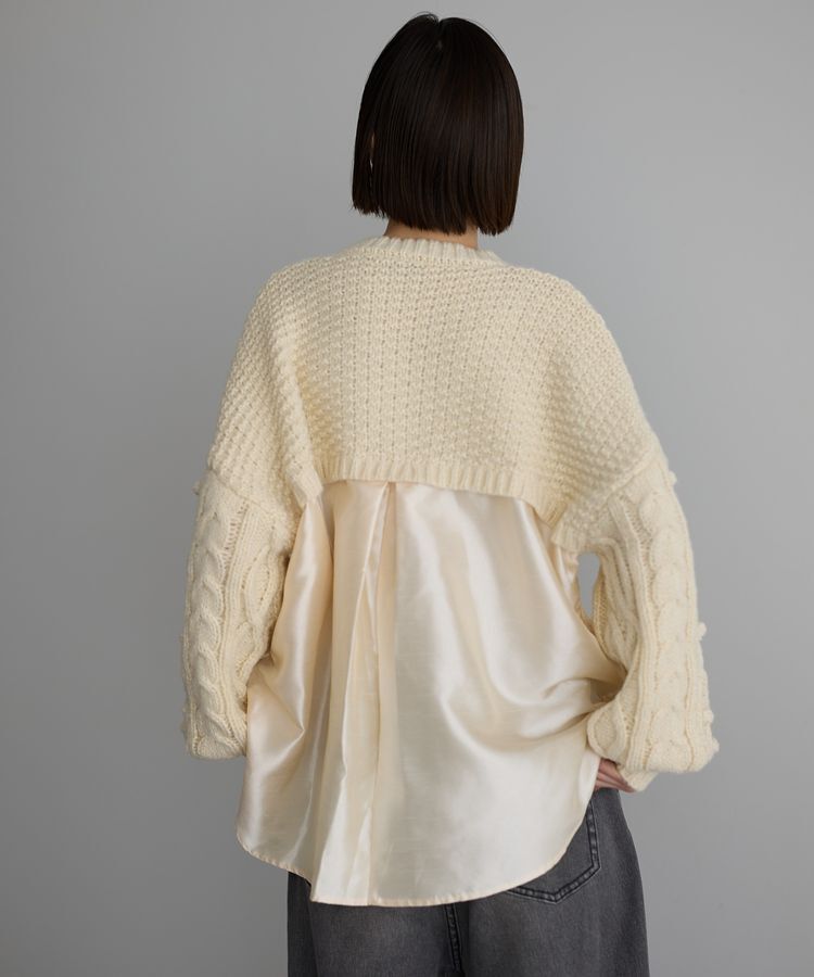 GARAGE OF GOOD CLOTHING「【TORRAZZO DONNA】ケーブルニット&times;ブラウス」|ニット・セーター|