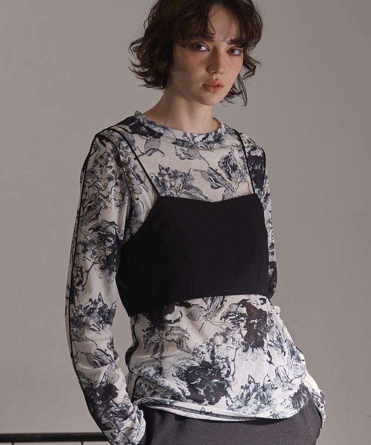 GARAGE OF GOOD CLOTHING「【日本製】フラワープリントクルーネックプルオーバー」|Tシャツ・カットソー|