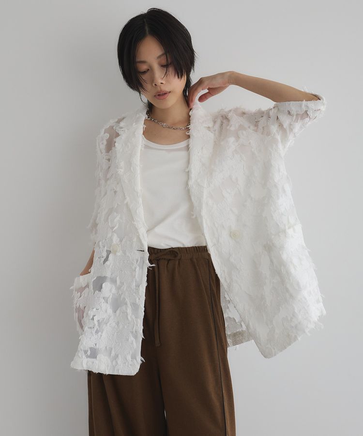 GARAGE OF GOOD CLOTHING「ジャガード半袖ジャケット」|テーラードジャケット|