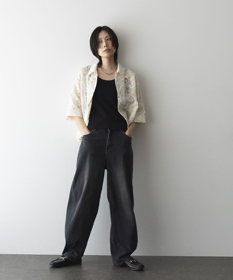 GARAGE OF GOOD CLOTHING「開襟レースハーフスリーブシャツ」|シャツ・ブラウス|