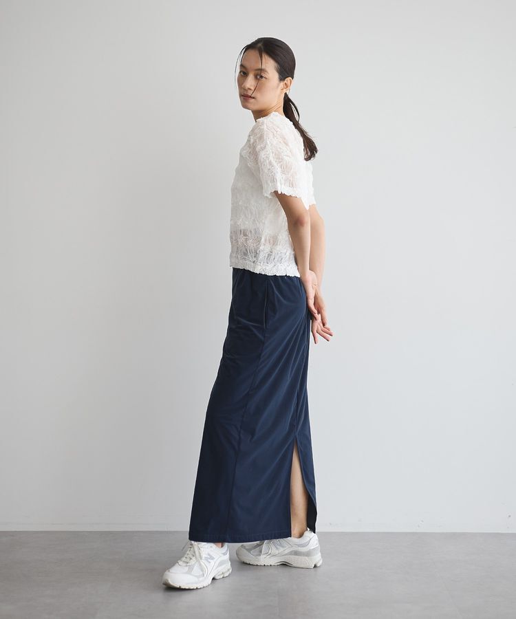 GARAGE OF GOOD CLOTHING「ベロアIラインロングスカート」|タイト|