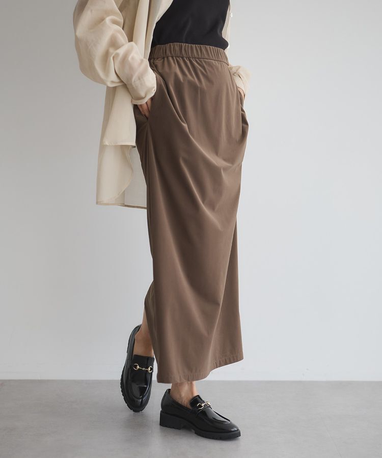 GARAGE OF GOOD CLOTHING「ベロアIラインロングスカート」|タイト|