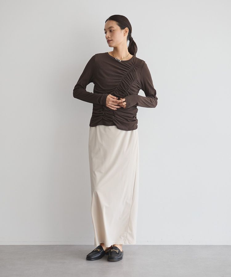 GARAGE OF GOOD CLOTHING「ベロアIラインロングスカート」|タイト|