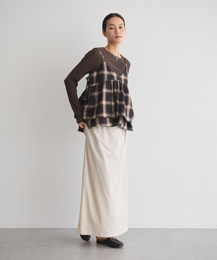 GARAGE OF GOOD CLOTHING「ベロアIラインロングスカート」|タイト|