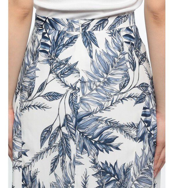 allureville「リーフプリントサイドギャザースカート」|スカート|