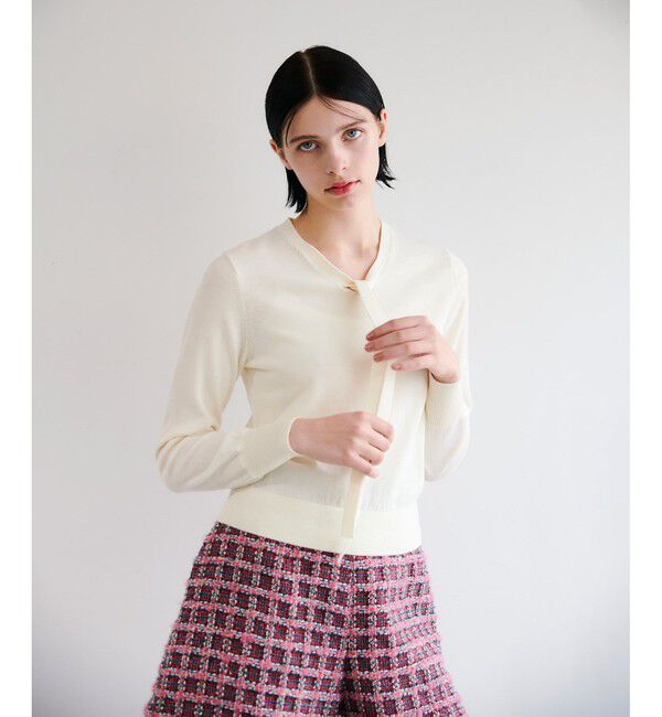 LOULOU WILLOUGHBY「【LOULOU WILLOUGHBY】EXTRA FINE MERINO プルオーバー」|ニット・セーター|オフホワイト