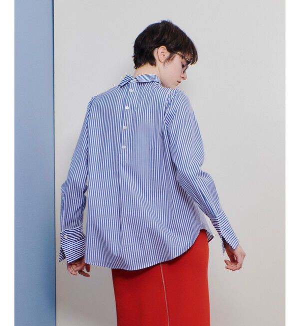 allureville「ストライプロールネックプルオーバー/シャツ」|シャツ・ブラウス|