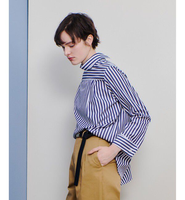 allureville「ストライプロールネックプルオーバー/シャツ」|シャツ・ブラウス|