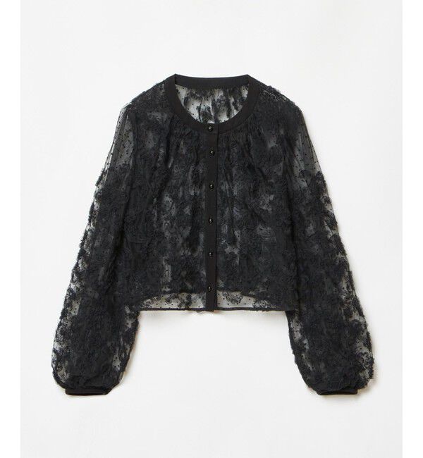 LOULOU WILLOUGHBY「【LOULOU WILLOUGHBY】ドットフラワーシシュウブルゾン」|ブルゾン・スタジャン|