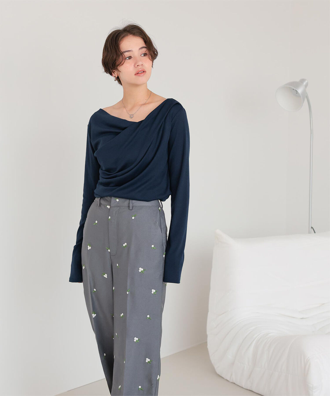 titivate「オフショルダーロングスリーブTシャツ」|Tシャツ・カットソー|