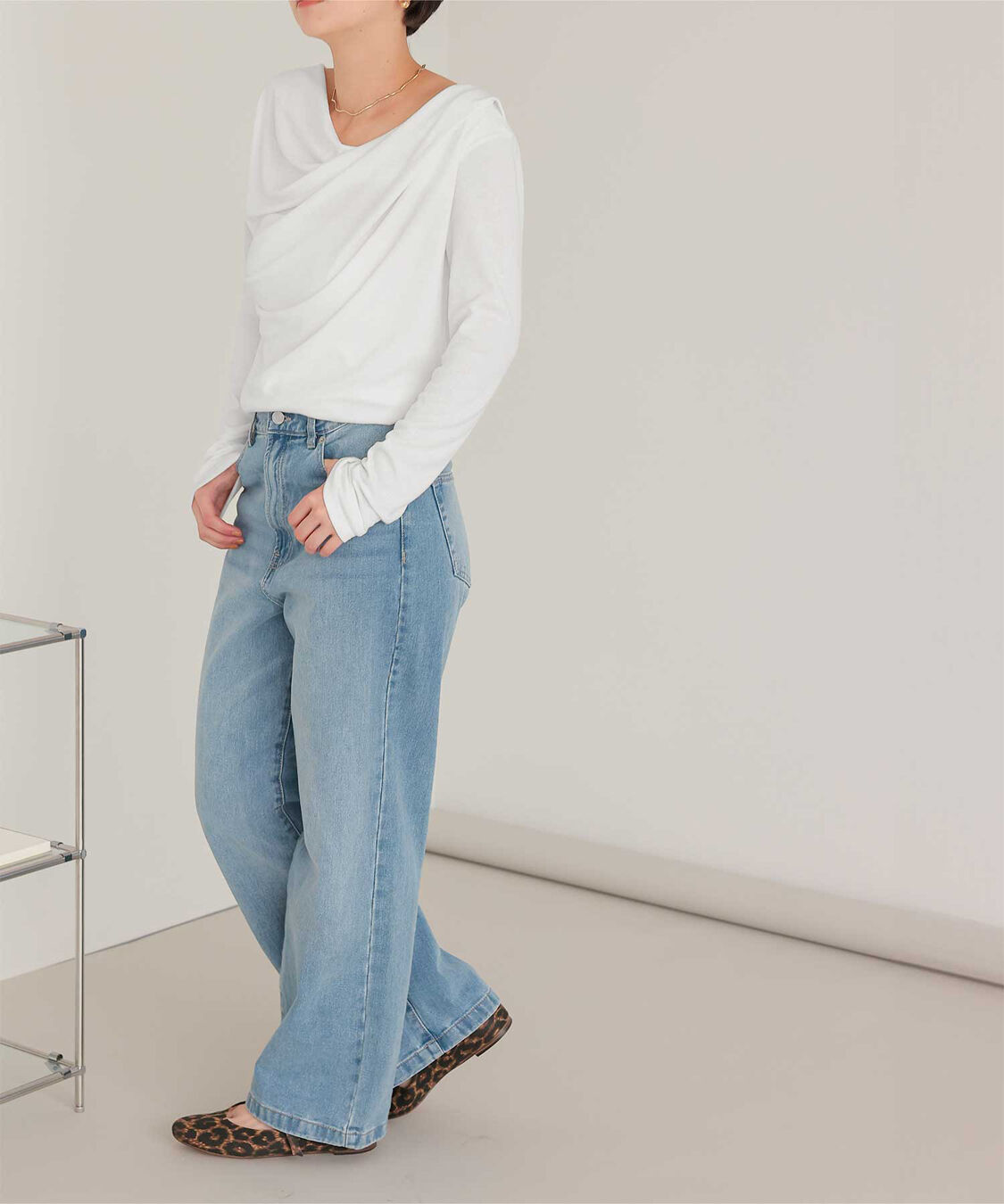 titivate「オフショルダーロングスリーブTシャツ」|Tシャツ・カットソー|