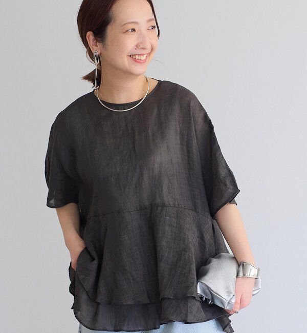  「【＠sein___000企画】ラミー2枚重ねペプラムブラウス」|プルオーバー|