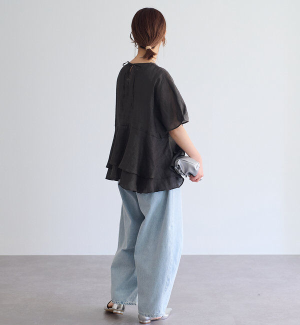  「【＠sein___000企画】ラミー2枚重ねペプラムブラウス」|プルオーバー|