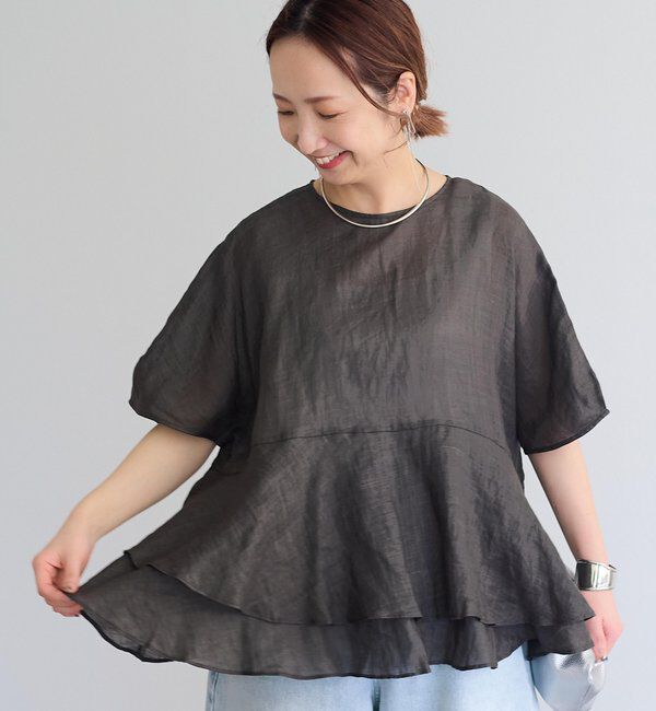  「【＠sein___000企画】ラミー2枚重ねペプラムブラウス」|プルオーバー|