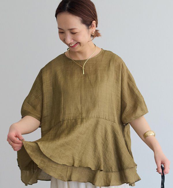  「【＠sein___000企画】ラミー2枚重ねペプラムブラウス」|プルオーバー|