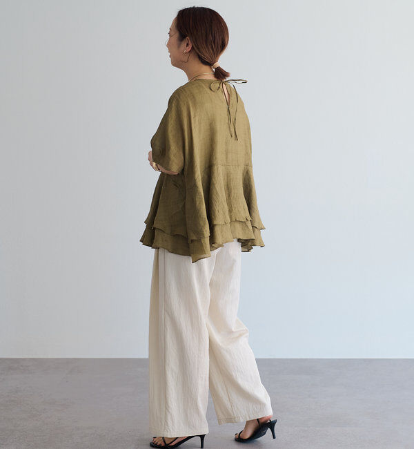  「【＠sein___000企画】ラミー2枚重ねペプラムブラウス」|プルオーバー|