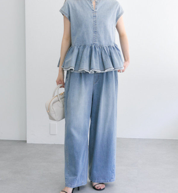  「【25th】綿麻デニムイージーパンツ」|その他|
