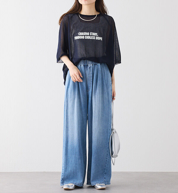  「【25th】綿麻デニムイージーパンツ」|その他|