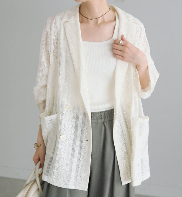  「ヴィンテージライクレースジャケット」|テーラードジャケット|