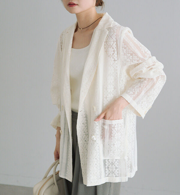  「ヴィンテージライクレースジャケット」|テーラードジャケット|