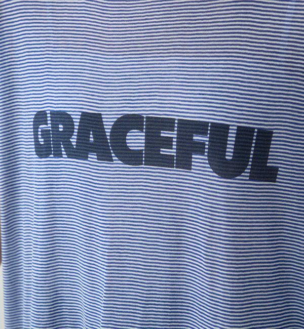  「ミジンボーダーロゴプリントTシャツ」|Tシャツ・カットソー|