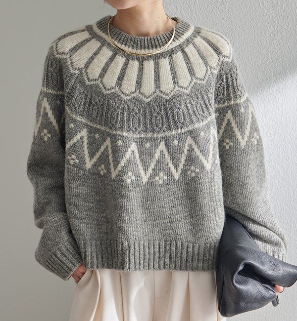  「シェットランドウール求心ニットプルオーバー」|キャミソール|