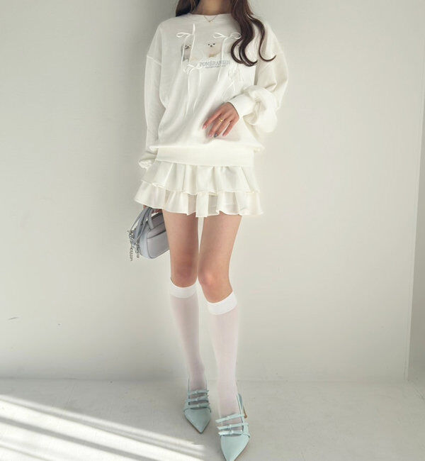  「リボン付きポインテッドストラップシューズ」|その他|