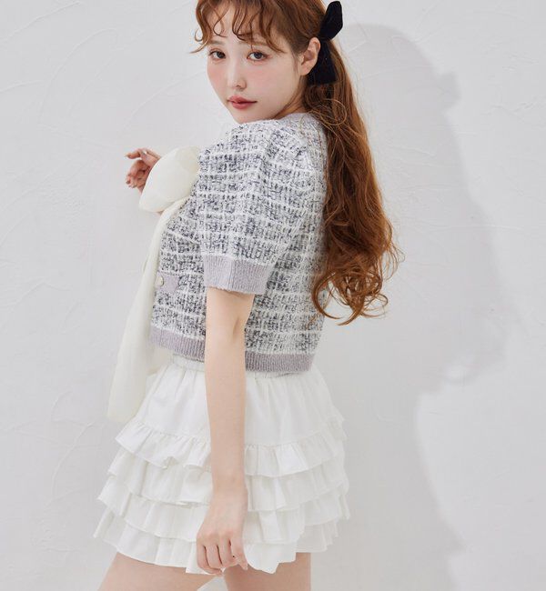  「ティアードフリルミニスカート」|スカート|